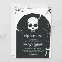 Grabstein & Skull RIP Zwanziger 20. 30. Geburtstag