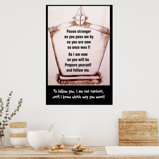 GRABSTEIN SPASS Poster (Küche)