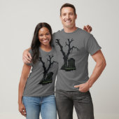 Grabstein und Baum T-Shirt (Unisex)
