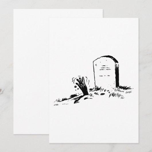 Grabstein und Einladungen (Vorne/Hinten)