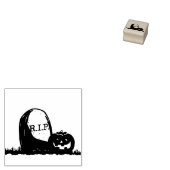 Grabstein- und Kürbisillustrative Briefmarke Gummistempel (Stempel)
