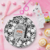 Grabstein und Skulls ID216 Pappteller (Party)