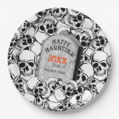 Grabstein und Skulls ID216 Pappteller (Vorderseite)