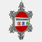 Grabung der Archäologie-I es Schneeflocken Zinn-Ornament (Links)