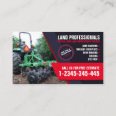 Grabungen, Mulchen, Landräumung, Traktor, Bush Visitenkarte (Rückseite)