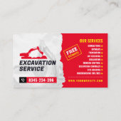 Grabungen, Mulchen, Landräumung, Traktor, Bush Visitenkarte (Rückseite)