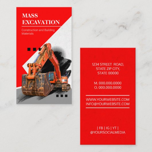 Grabungsbau und Gebäude Visitenkarte (Vorne/Hinten)