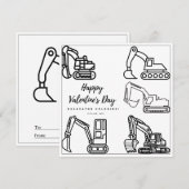 Grabungsfarbseite Boy Card Glückwunsch Valentine (Vorne/Hinten)