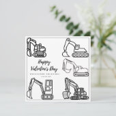 Grabungsfarbseite Boy Card Glückwunsch Valentine (Stehend Vorderseite)