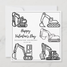 Grabungsfarbseite Boy Card Glückwunsch Valentine