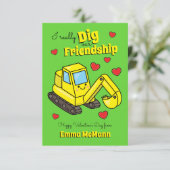 Grabungsgrabungsklasse Valentine Dankeskarte (Stehend Vorderseite)