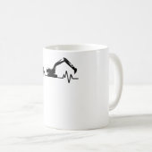 Grabungsopfer Heartbeat Motif Construction Worker  Kaffeetasse (VorderseiteRechts)