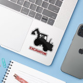 Grabungssymbol Aufkleber (Laptop mit iPhone)