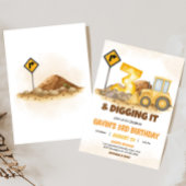 Grabungstruck 3. Geburtstag Party Einladung