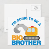 Grabwagen wird ein großer Bruder sein Postkarte (Vorne/Hinten)