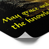 Grace and Peace Bible verse 2 Peter 1:2 Plakat (Ecke)