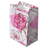 Grace & Apprecision Roses Geschenktasche Mittlere Geschenktüte (Rückseite Schrägansicht)
