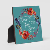 Grace Auf Grace Johannes 1:16 Schrift Fotoplatte (Vorderseite)