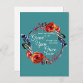 Grace Auf Grace Johannes 1:16 Schrift Postkarte (Vorne/Hinten)