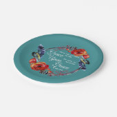 Grace auf Grace John 1:16 Schrift Pappteller (Schrägansicht)