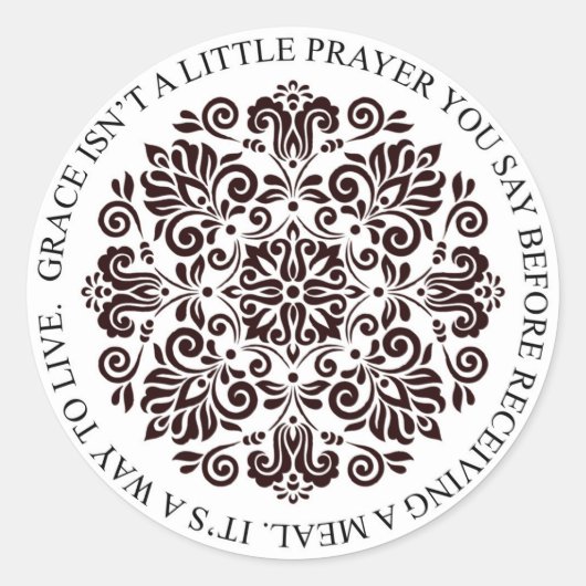 Grace-Aufkleber Runder Aufkleber (Vorderseite)