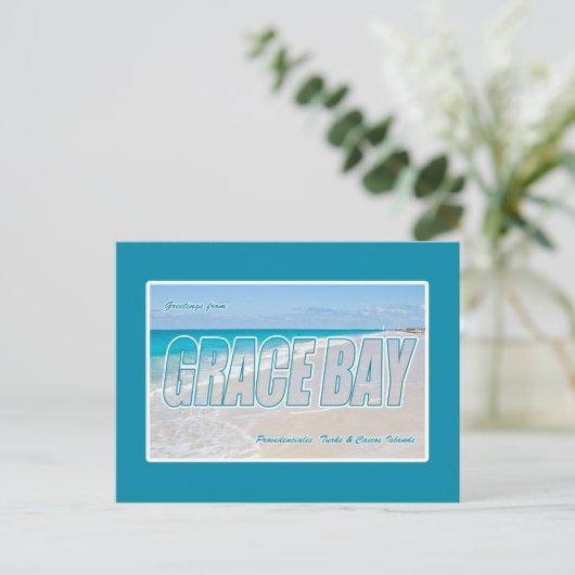 Grace Bay Beach, Turks & Caicos Inseln Postcard Postkarte (Stehend Vorderseite)