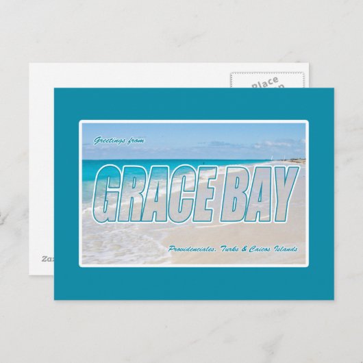 Grace Bay Beach, Turks & Caicos Inseln Postcard Postkarte (Vorne/Hinten)