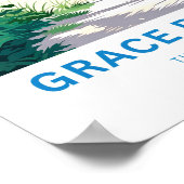 Grace Bay Beach Turks & Caicos Inseln Reisen Prin Poster (Ecke)