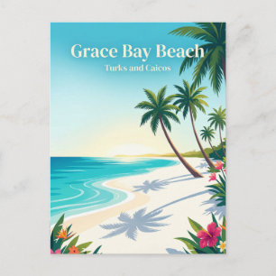 Grace Bay Beach Turks- und Caicosinseln Postkarte