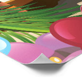 Grace Bay, Providenciales, Turks und Caicos Travel Poster (Ecke)