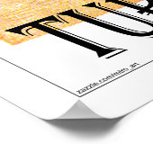 Grace Bay Turks & Caicos Retro Poster (Ecke)