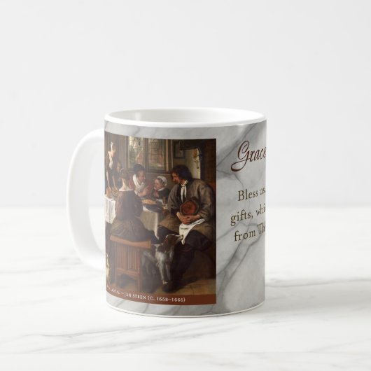Grace Before Meals Prayer Kaffeetasse (Vorderseite Links)