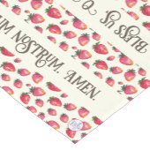 Grace Before Meetings Latin Prayer Strawberry Must Kurzer Tischläufer (Ecke)