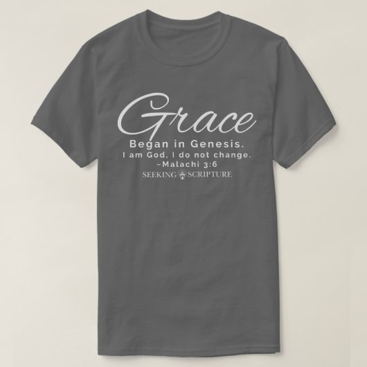 Grace begann in Genesis Script Edition Premium T-Shirt (Design vorne)