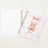 Grace | Benutzerdefiniertes rosa Teddy-Bär-Kinderz Planer (Anzeige)