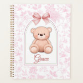 Grace | Benutzerdefiniertes rosa Teddy-Bär-Kinderz Planer (Vorderseite)