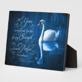 Grace Bible Verse Mute Swan Easel Plaque Fotoplatte (Seite)