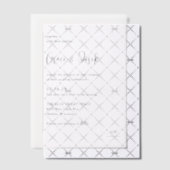 Grace Black and White Modern Wedding Pergament Einladungen (Versetzt (Einladung))
