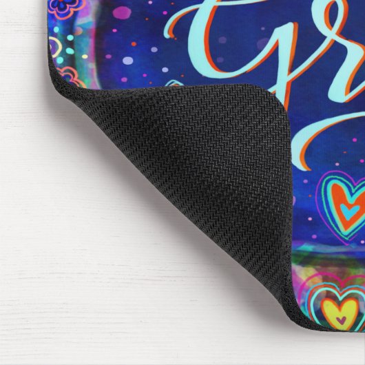 Grace Blue Modern Whimsical Inspirivity Mousepad (Ecke)