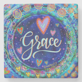 Grace Blue Whimsical Fun Inspiration Drink Steinuntersetzer