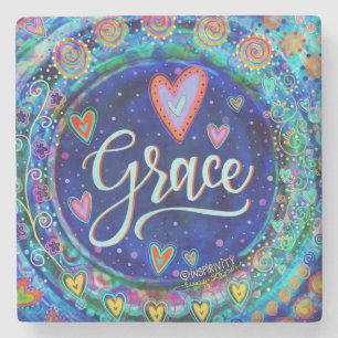 Grace Blue Whimsical Fun Inspiration Drink Steinuntersetzer