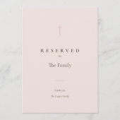 Grace Blush Christliches Kreuz Reservierte Sitzpla (Vorderseite)