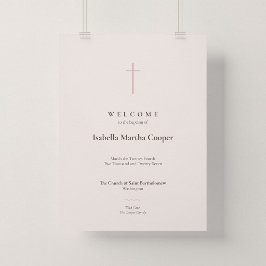 Grace Blush Cross Taufkirche Willkommensposter Poster