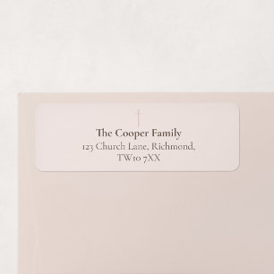 Grace Blush Minimal Cross Familien-Rücksendeadress