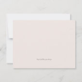 Grace Blush Minimal Kreuz religiös Dankeskarte (Rückseite)