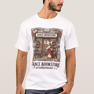Grace Buchladen Schaufenster Jesus Buchladen Schau T-Shirt