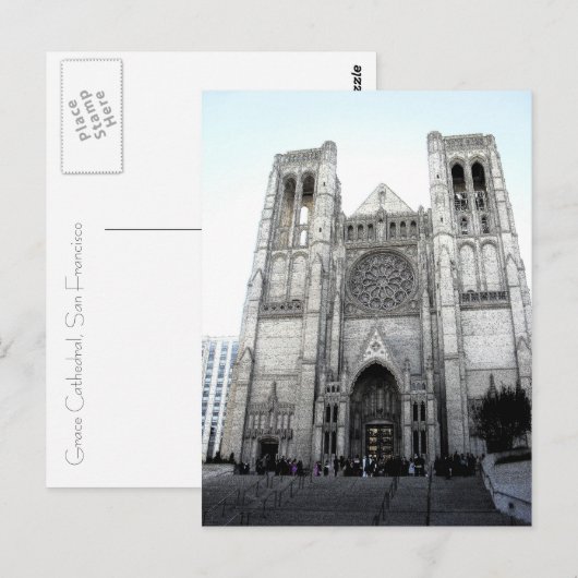 Grace Cathedral Postkarte (Vorne/Hinten)
