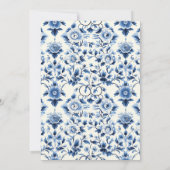 Grace Chinoiserie Bridal Shower Invitation Einladung (Rückseite)