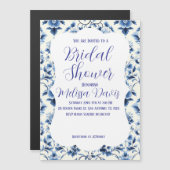 Grace Chinoiserie Bridal Shower Invitation Magneteinladung (Vorne/Hinten)