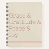 Grace Danky Peace Joy Bullet Journal Notizblock (Vorderseite)